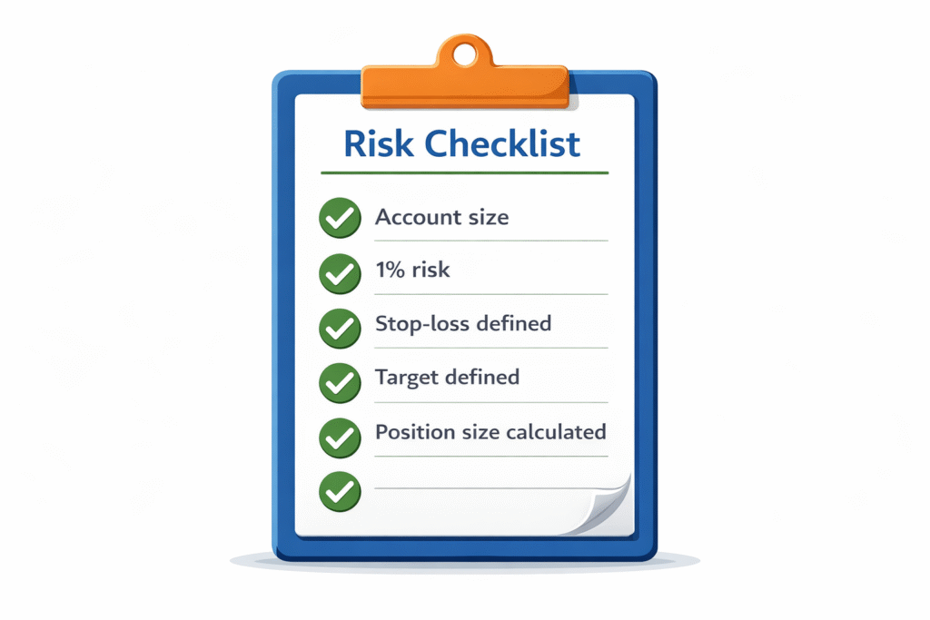 Trading risk management checklist for beginners